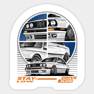 E30 erupean style of cars Sticker